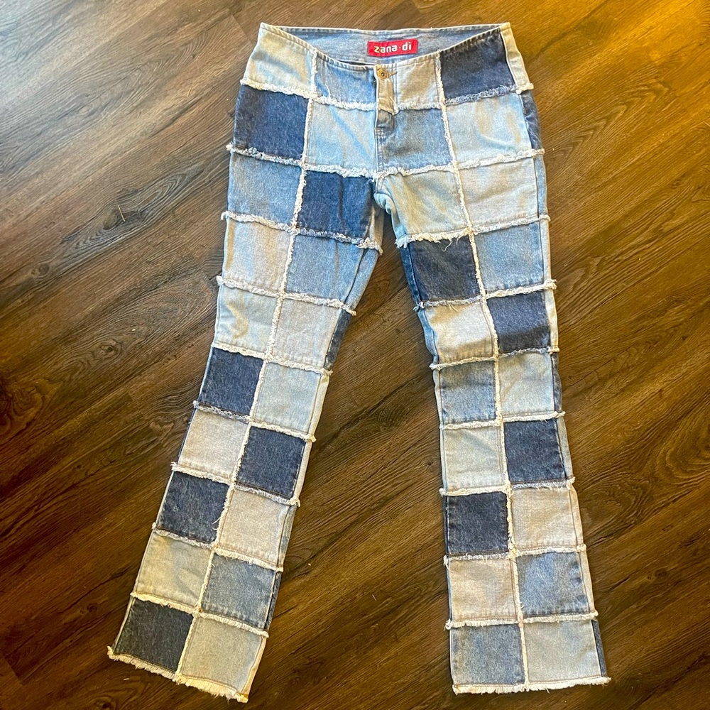 Zana Di vintage low rise patchwork jeans! Size 5! Perfect condition!!